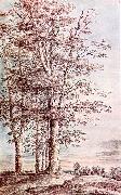 UDEN, Lucas van Landscape with Tall Trees dg oil painting on canvas